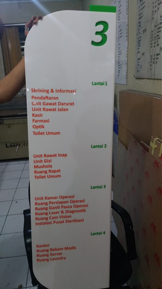 Signage Informasi Rumah Sakit